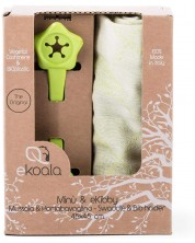Комплект eKoala - Лигавник от растителен кашмир и държач, зелени